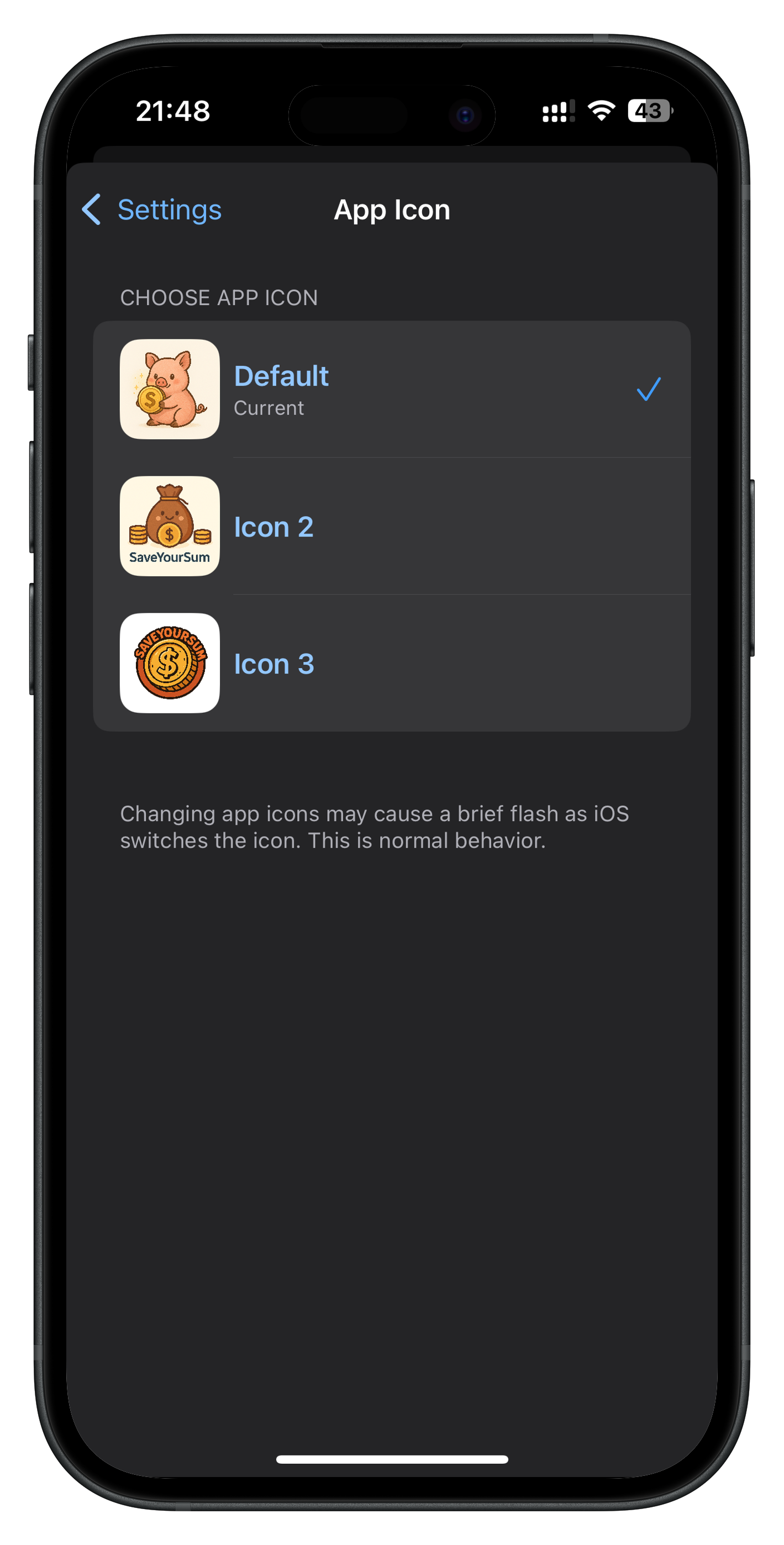 Personal app icon