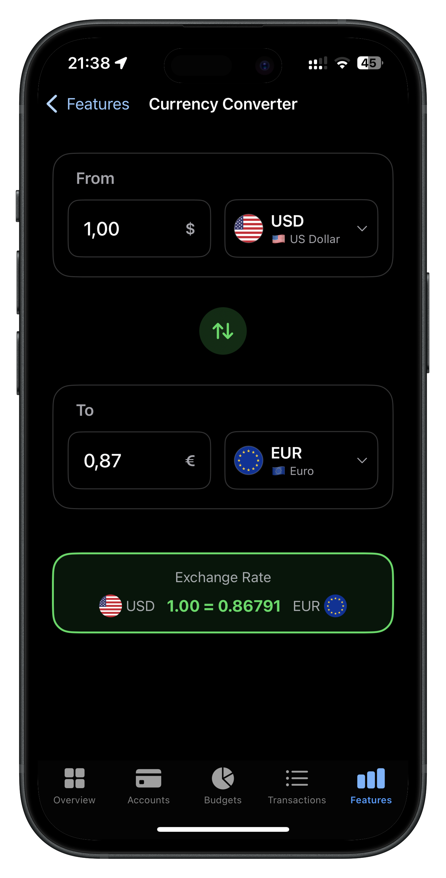 Convert across 160+ currencies.